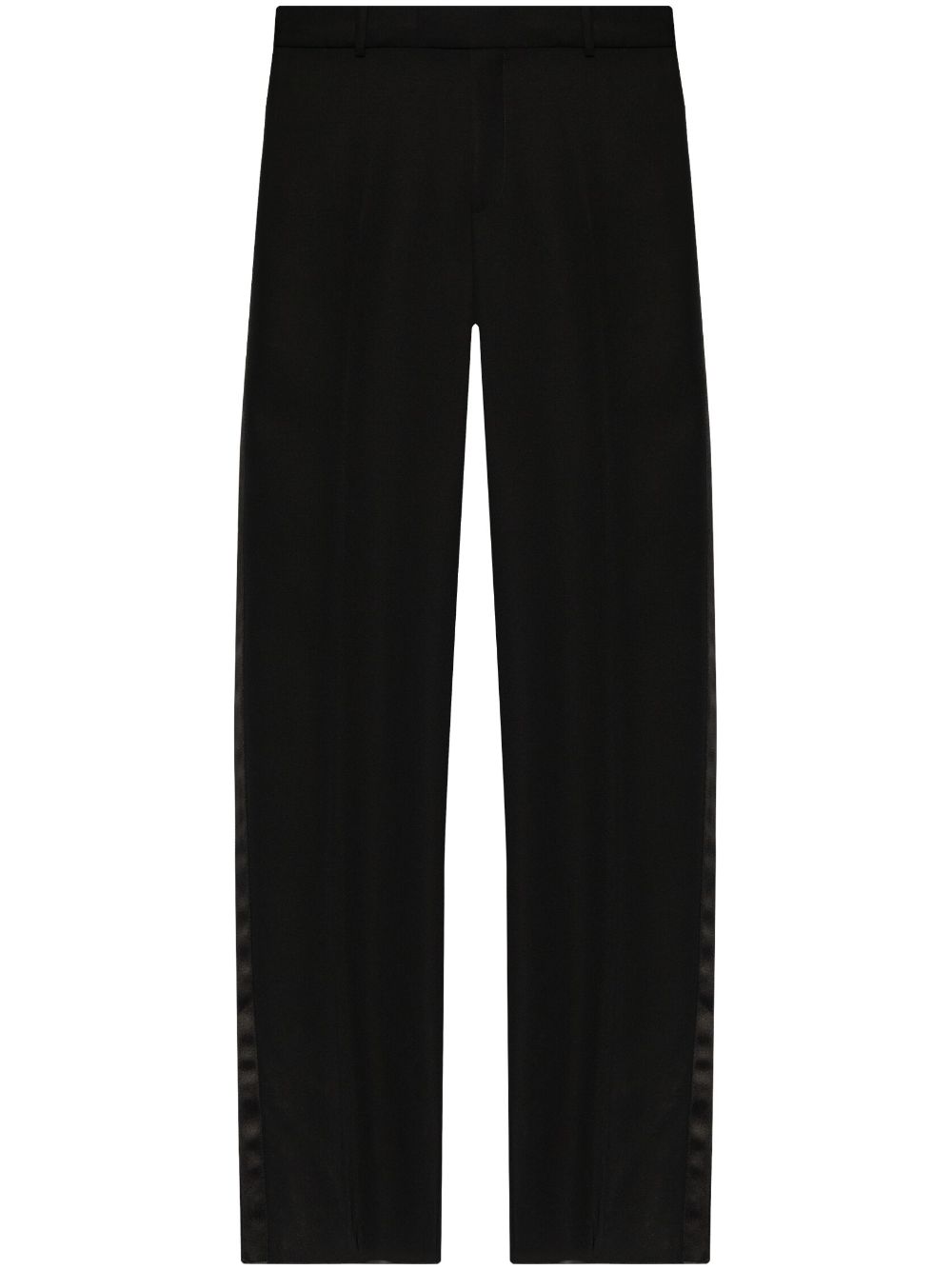 Wide-leg tuxedo trousers - Black