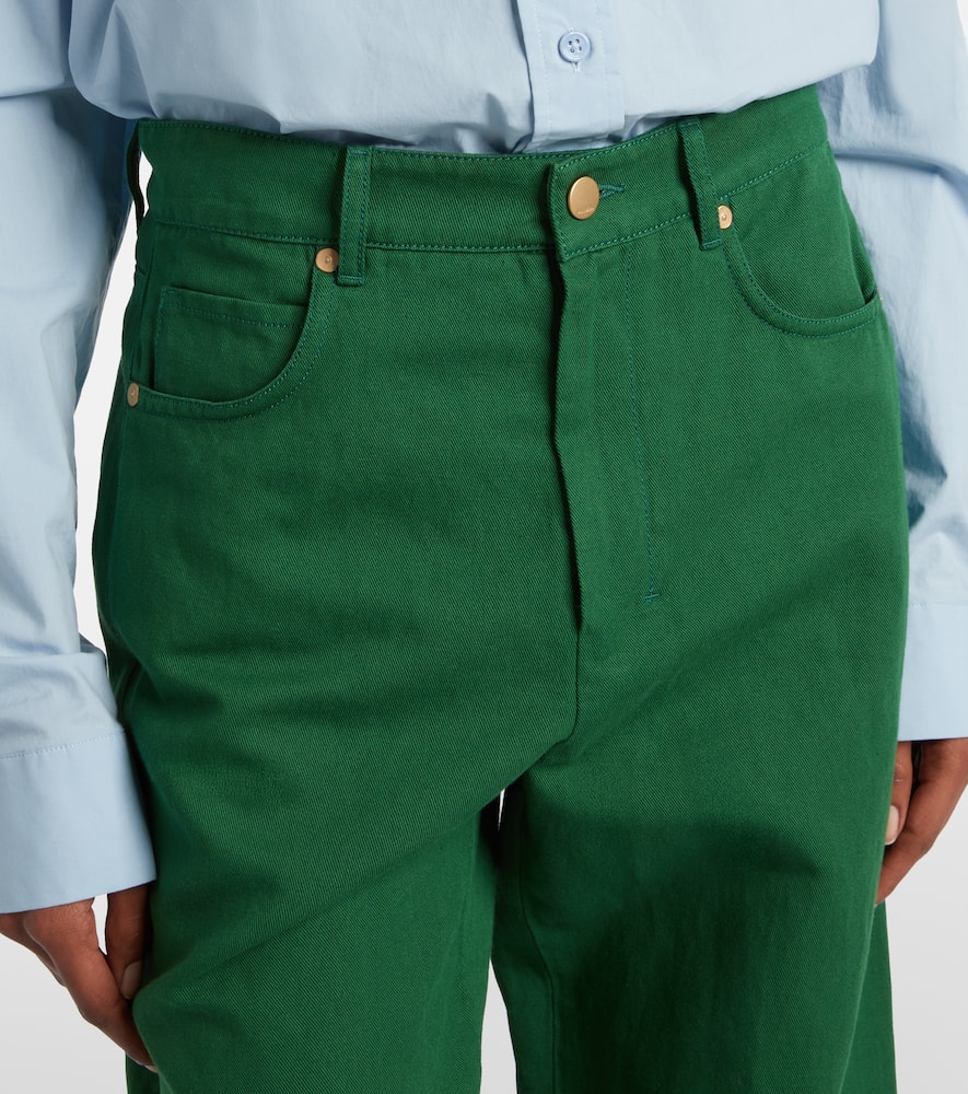 Onorata cotton and linen wide-leg pants