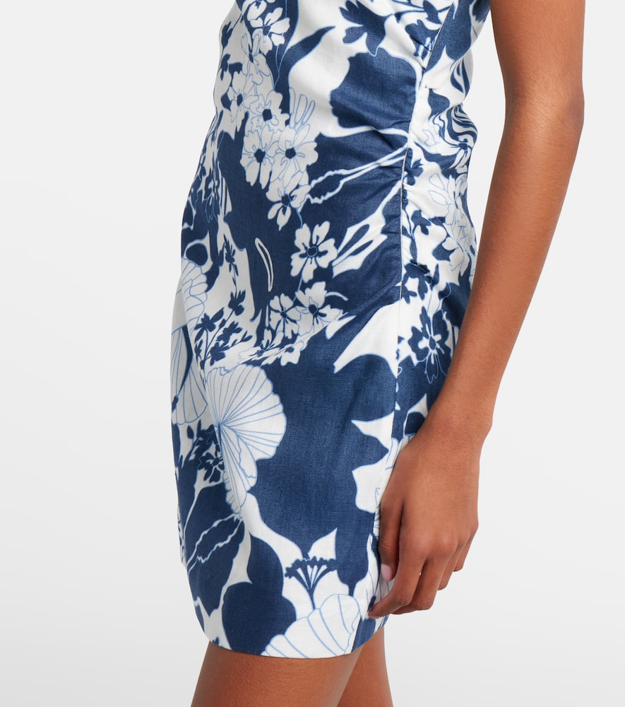 Paradiso floral linen minidress