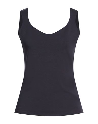 Woman Tank top Navy Size 10 Viscose, Elastane
