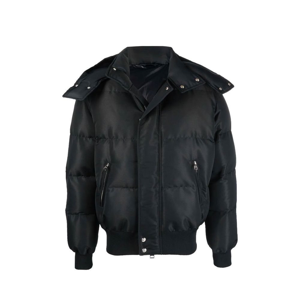 Quilted Polyamide Down Jacket — Black