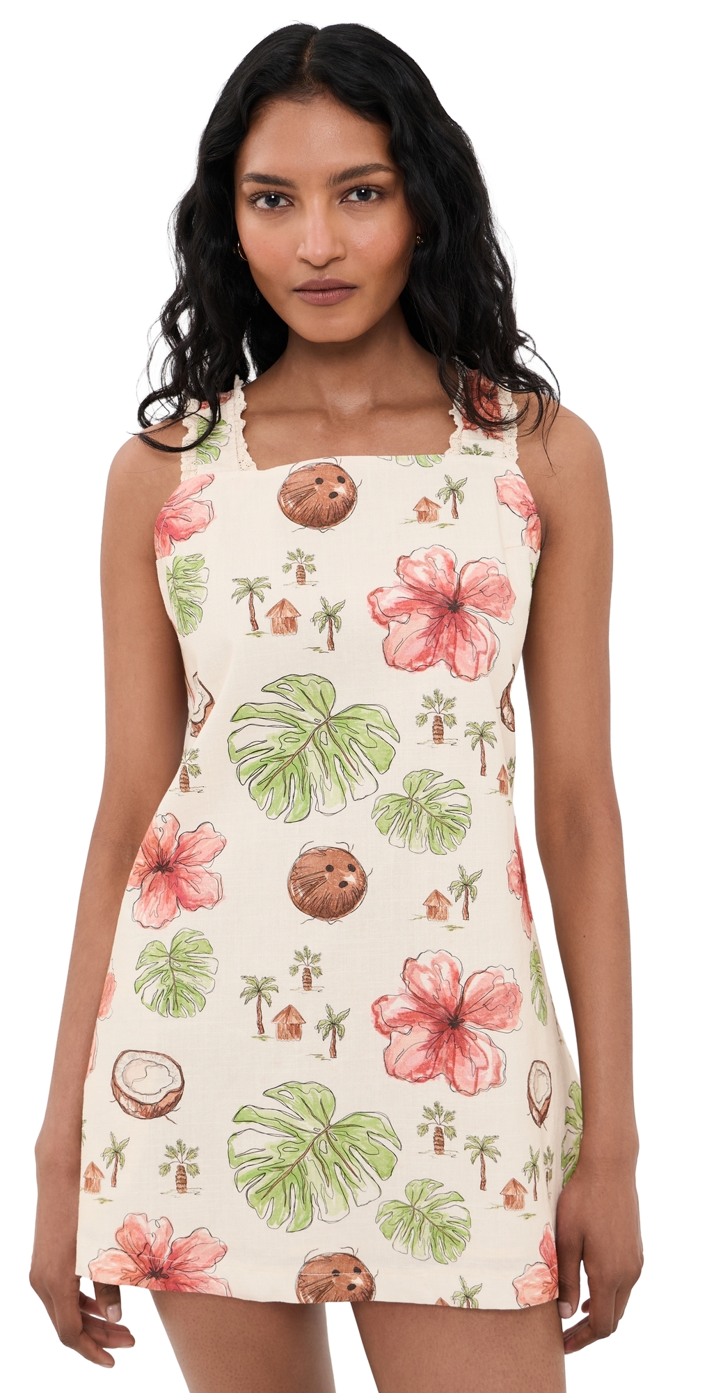 Floral Mini Dress Cream