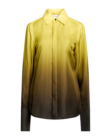 Woman Shirt Mustard Size 12 Silk