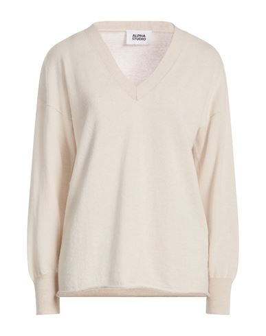 Woman Sweater Beige Size 10 Wool, Cashmere