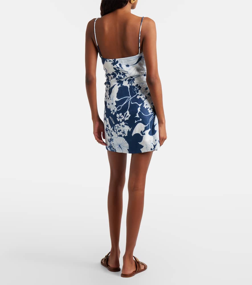 Paradiso floral linen minidress