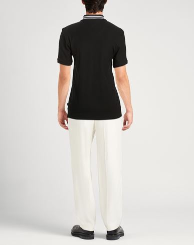 Man Polo shirt Black Size L Cotton