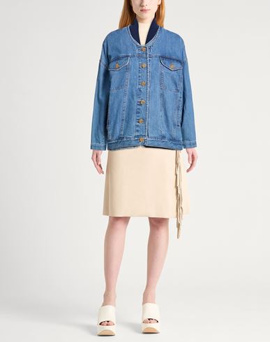 Woman Denim outerwear Blue Size M Cotton