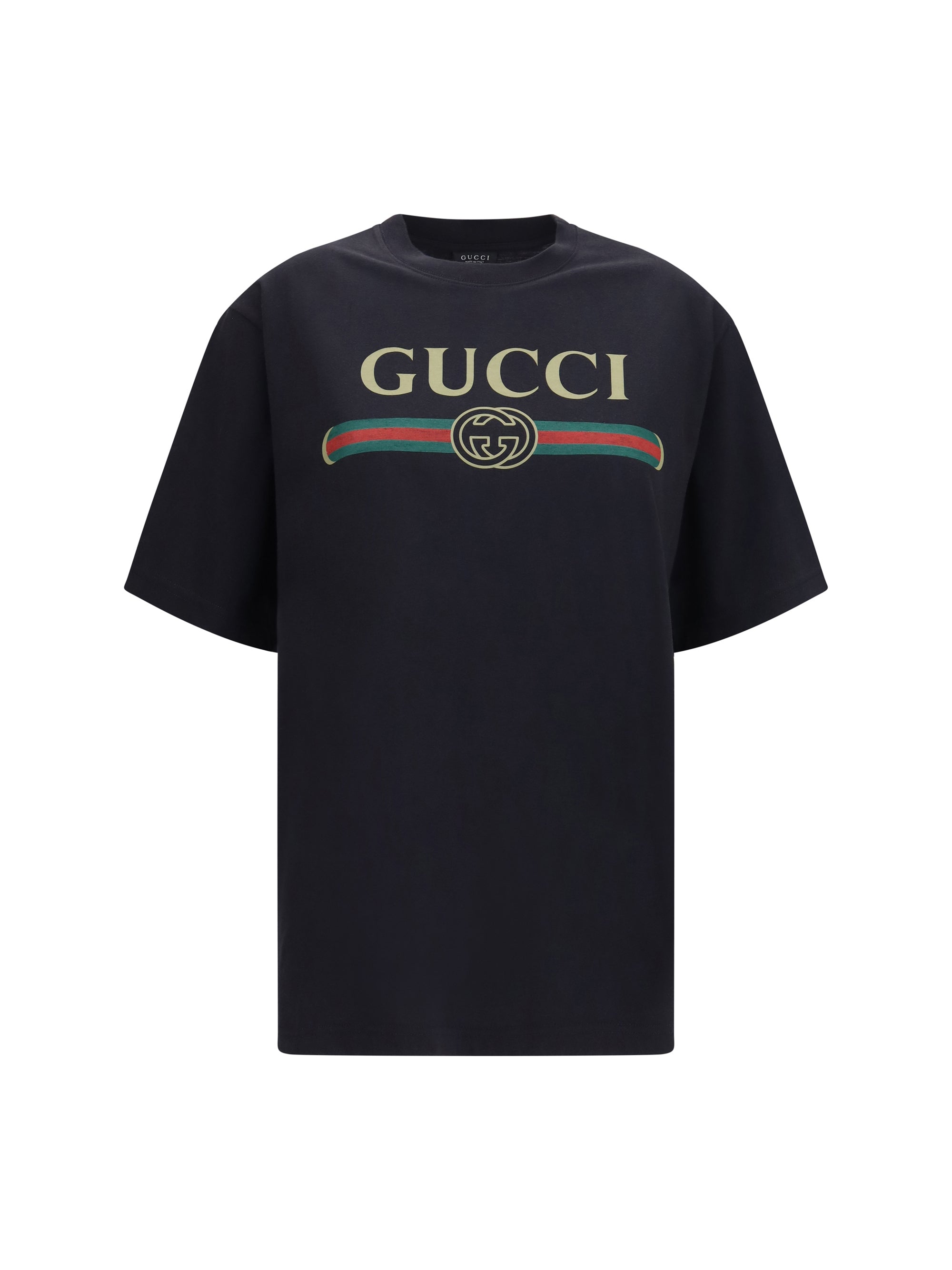 Logo-Print Cotton-Silk Jersey T-Shirt — Black