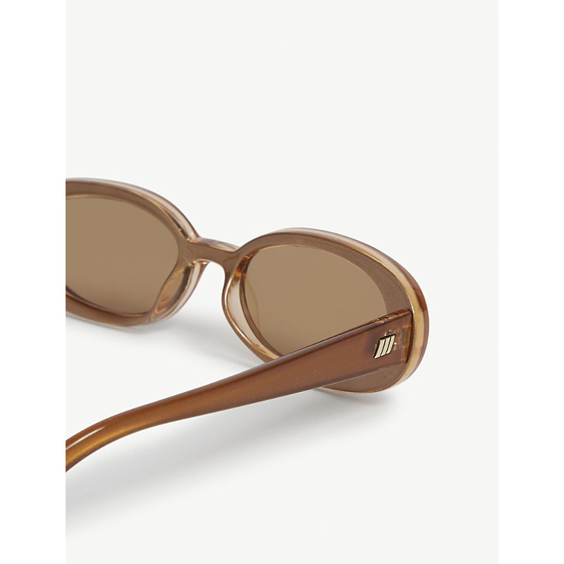 Womens Caramel Outta Love Oval-frame Polycarbonate Sunglasses 1 Size