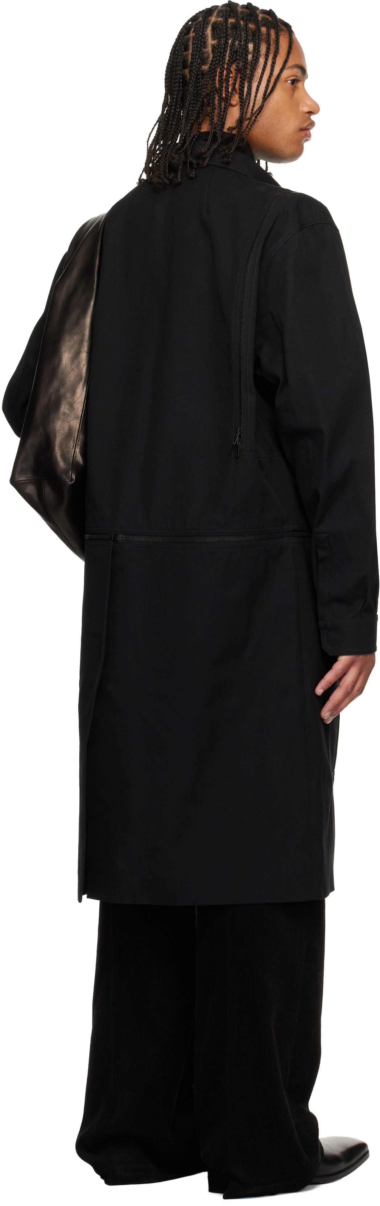 Black Concordians Bonotto Capsule Heizer Long Coat