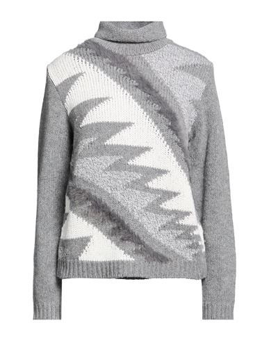 Woman Turtleneck Grey Size 10 Wool, Polyamide, Polyester