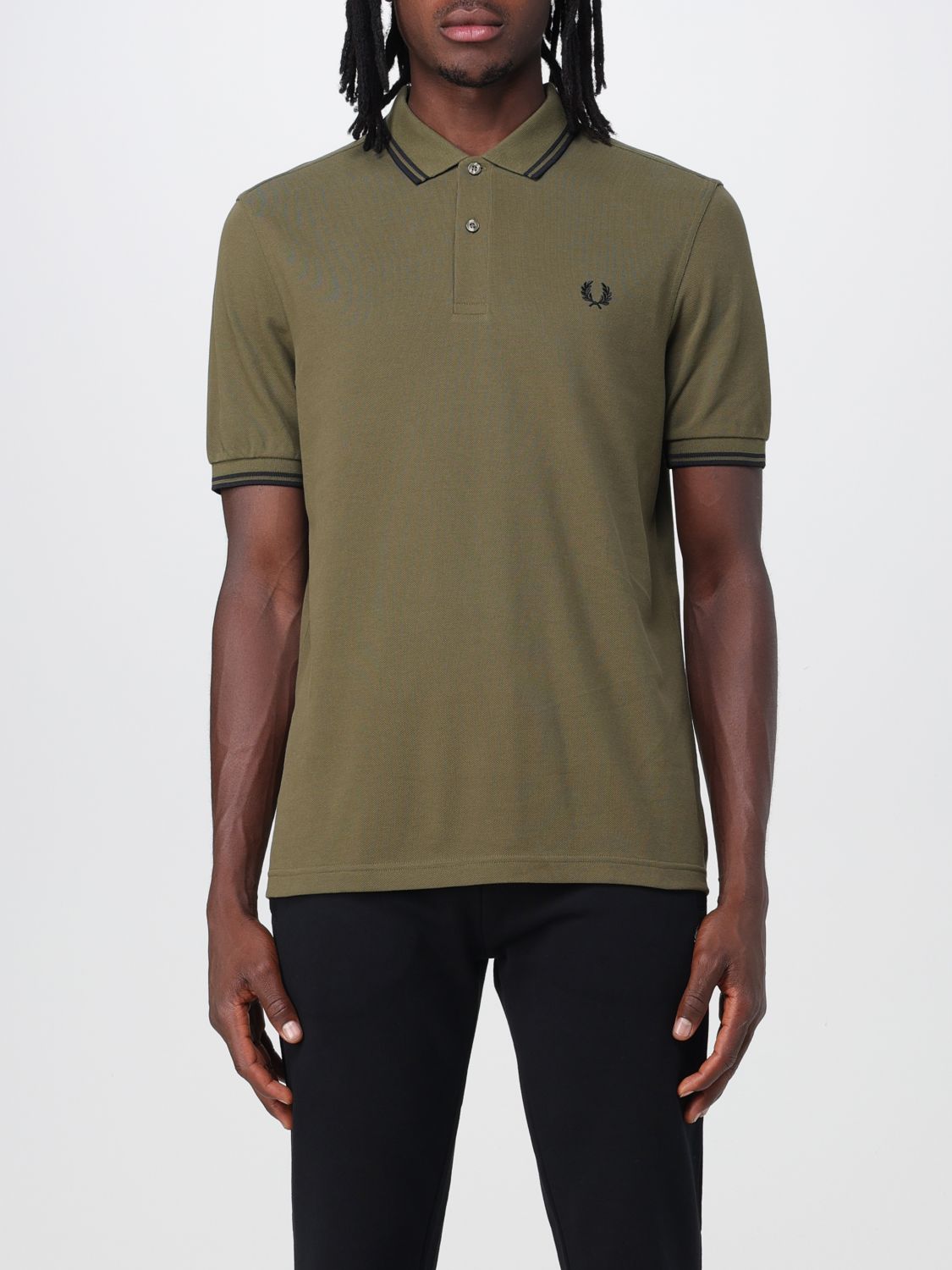 Polo Shirt Men color Emerald