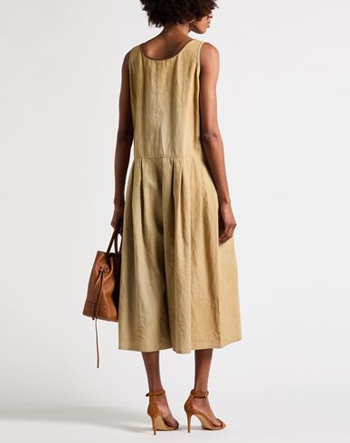Woman Jumpsuit Camel Size M Linen, Cotton