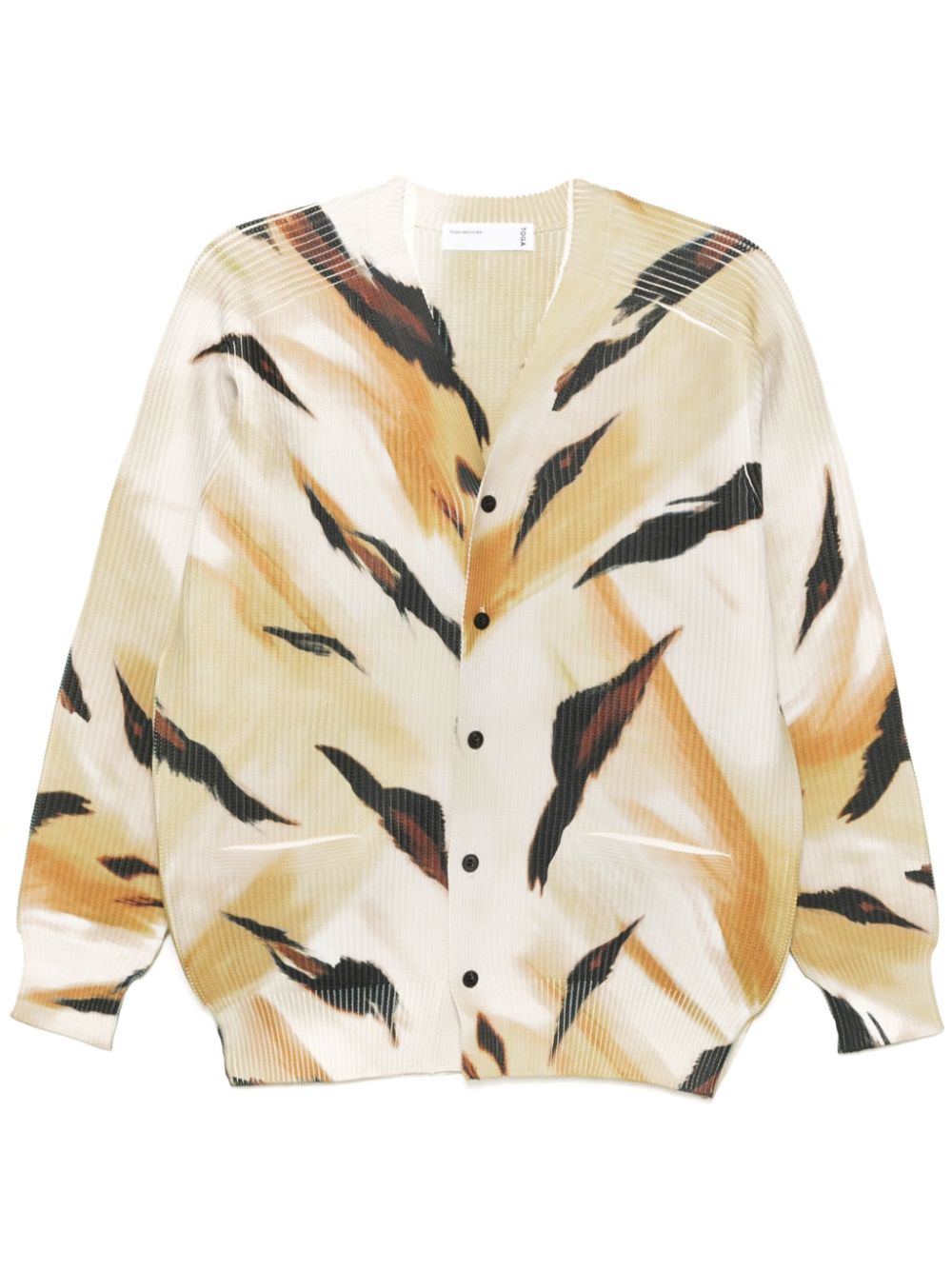 Graphic-print cardigan - Yellow