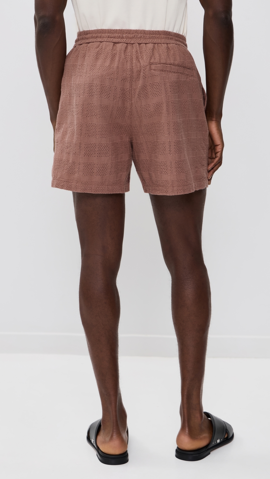 Charlie Knit Shorts Cognac Red