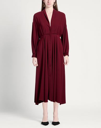 Woman Maxi dress Burgundy Size S Recycled polyester, Polyester
