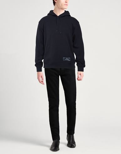 Man Sweatshirt Navy Size M Cotton, Polyester
