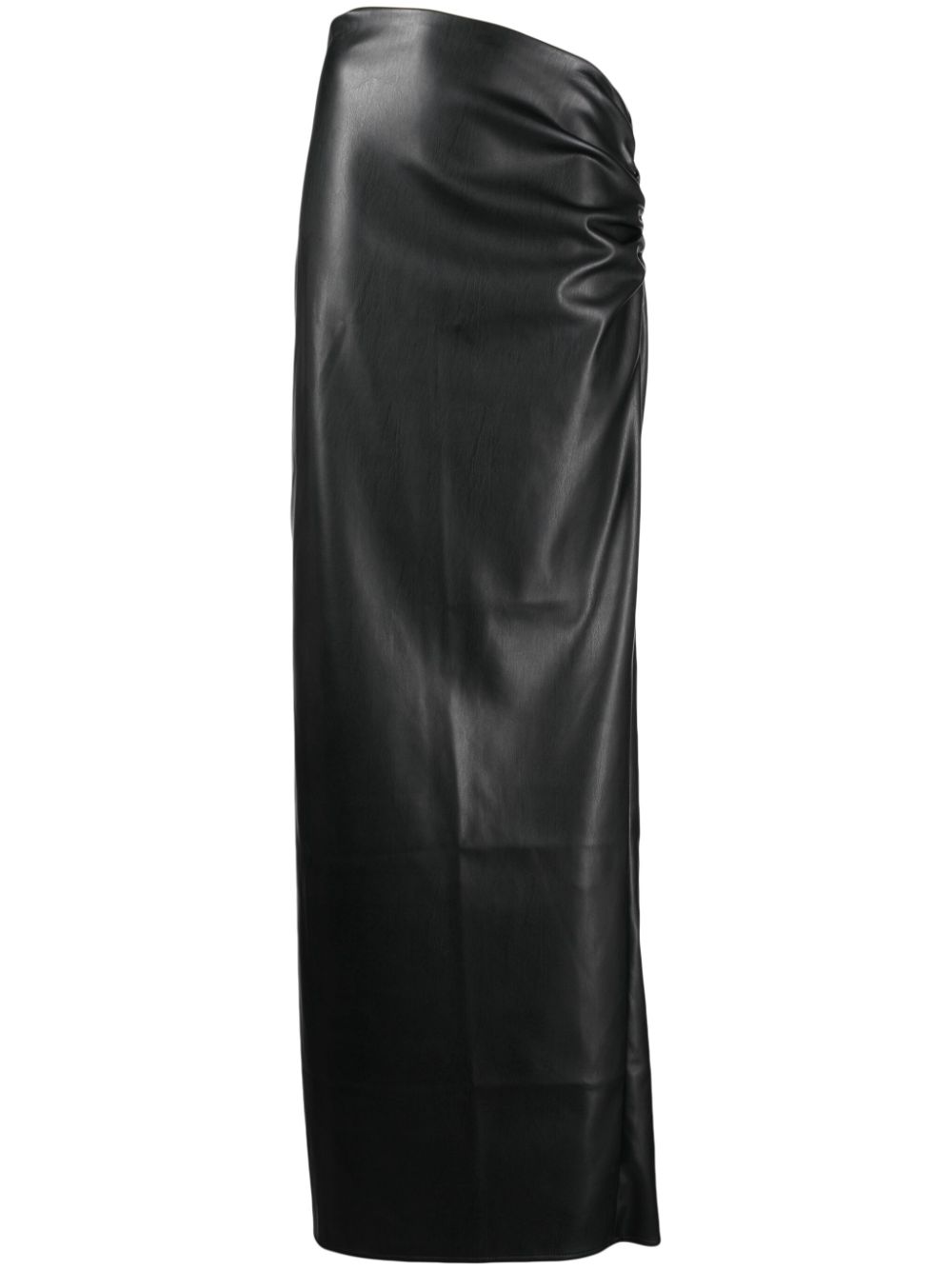 Ruched-detailing high-waist skirt - Black