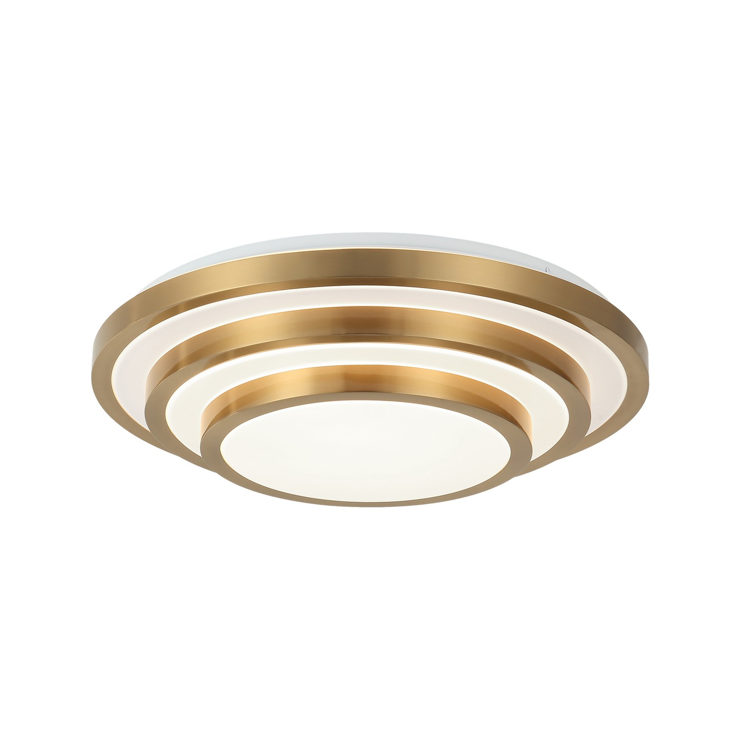 Aged Gold Brass Flush Mount from the Helix Collection