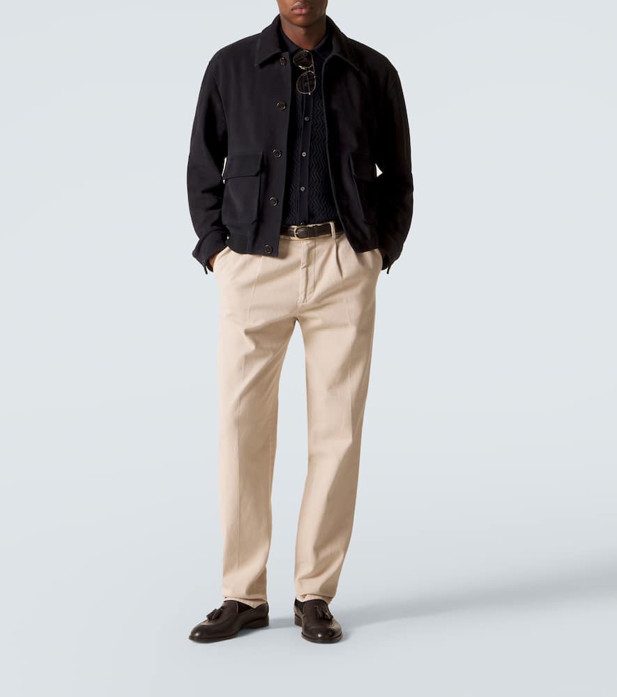 Chevron cotton polo shirt