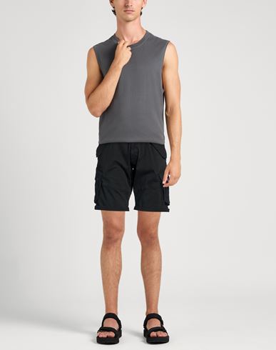 Man Shorts & Bermuda Shorts Black Size 29 Cotton, Elastane