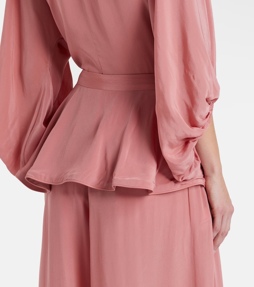 Solid Peplum balloon pants