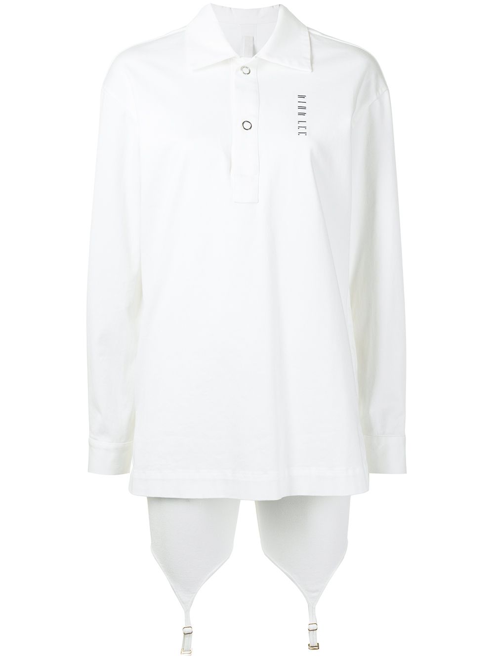 Logo-print snap fastening shirt - IVORY