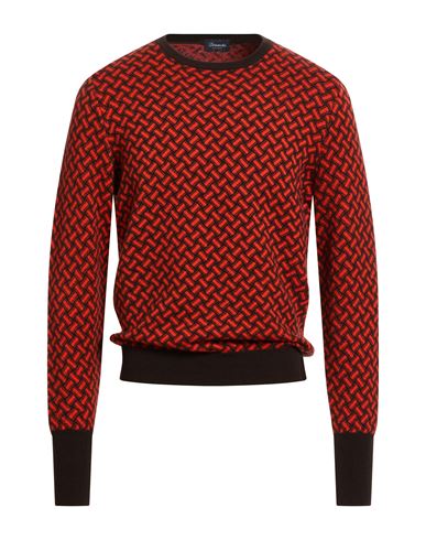 Man Sweater Orange Size 36 Cashmere