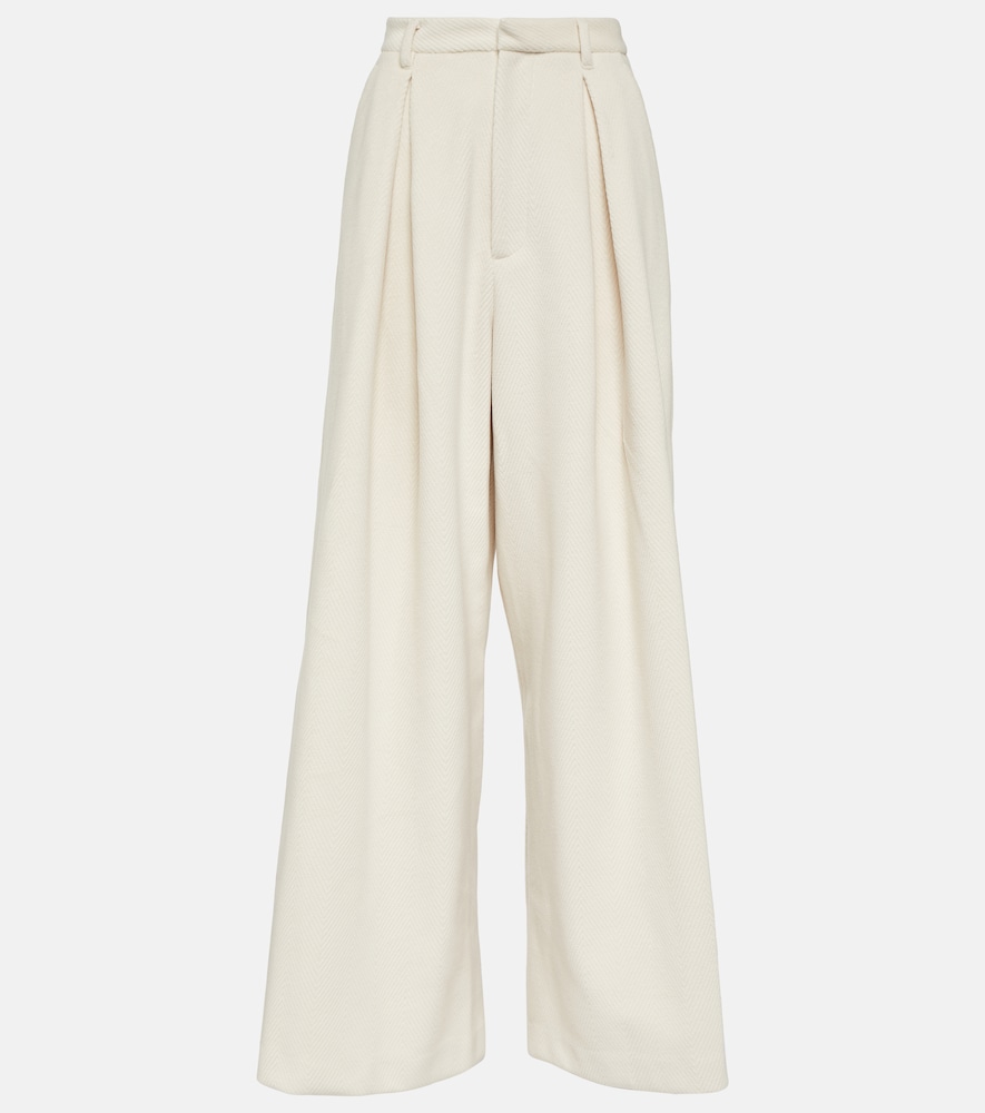 High-rise wide-leg pants