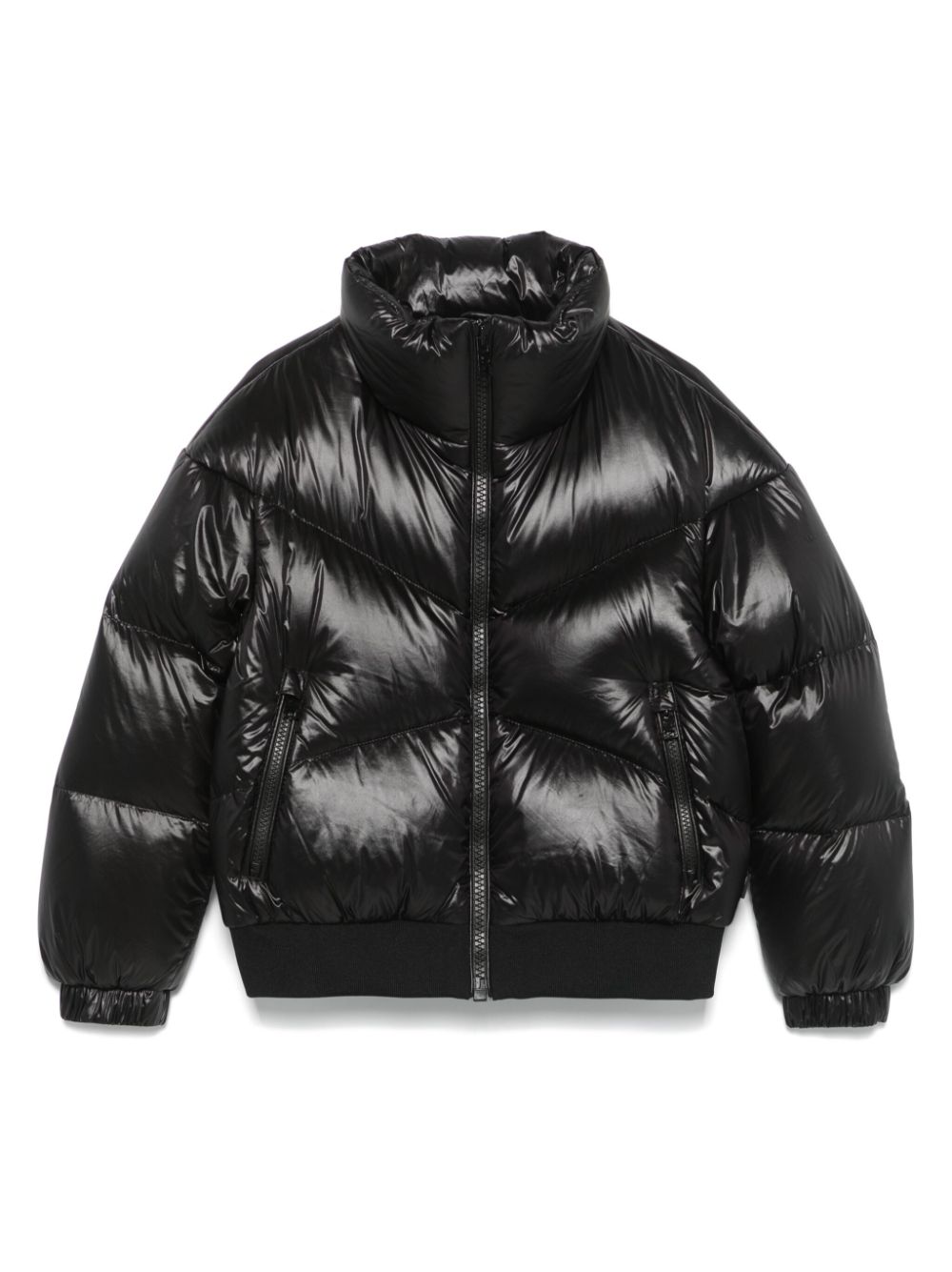 Quilted puffer jacket - Purple