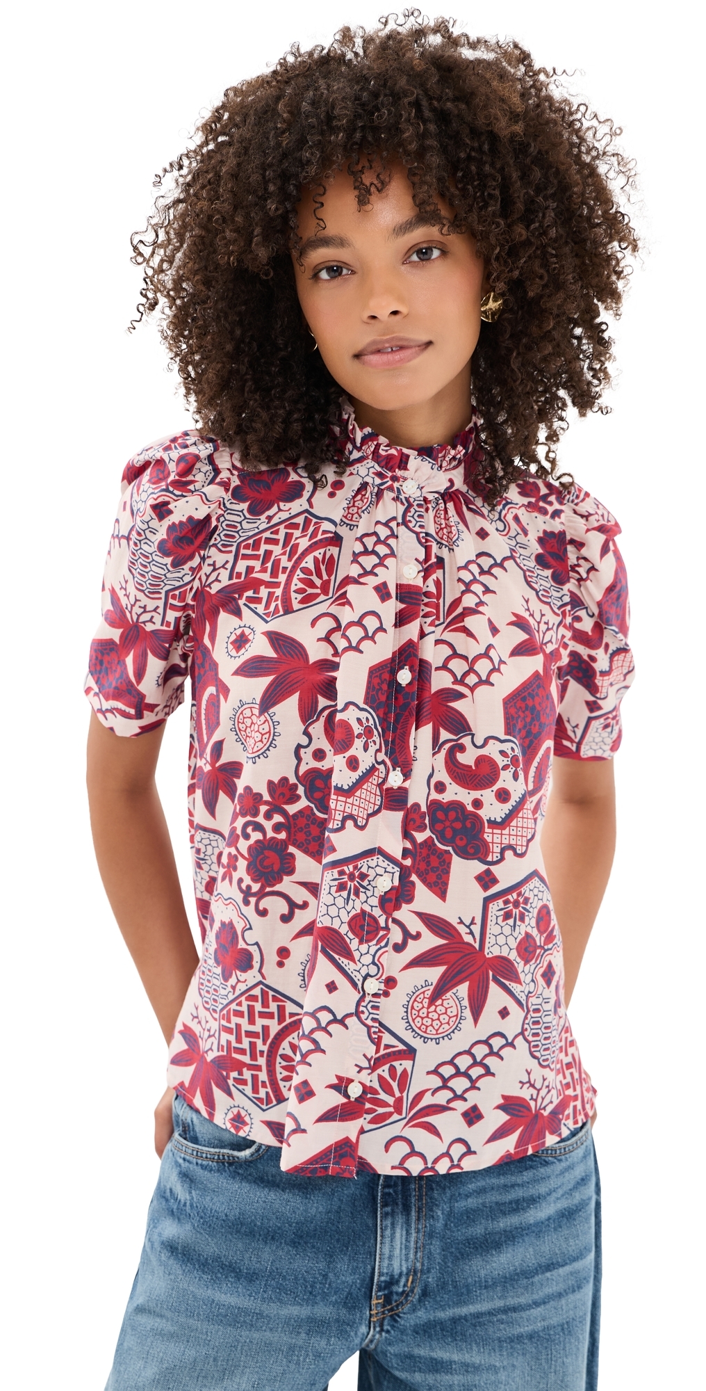 Winnie Crimson Hive Shirt Off-White