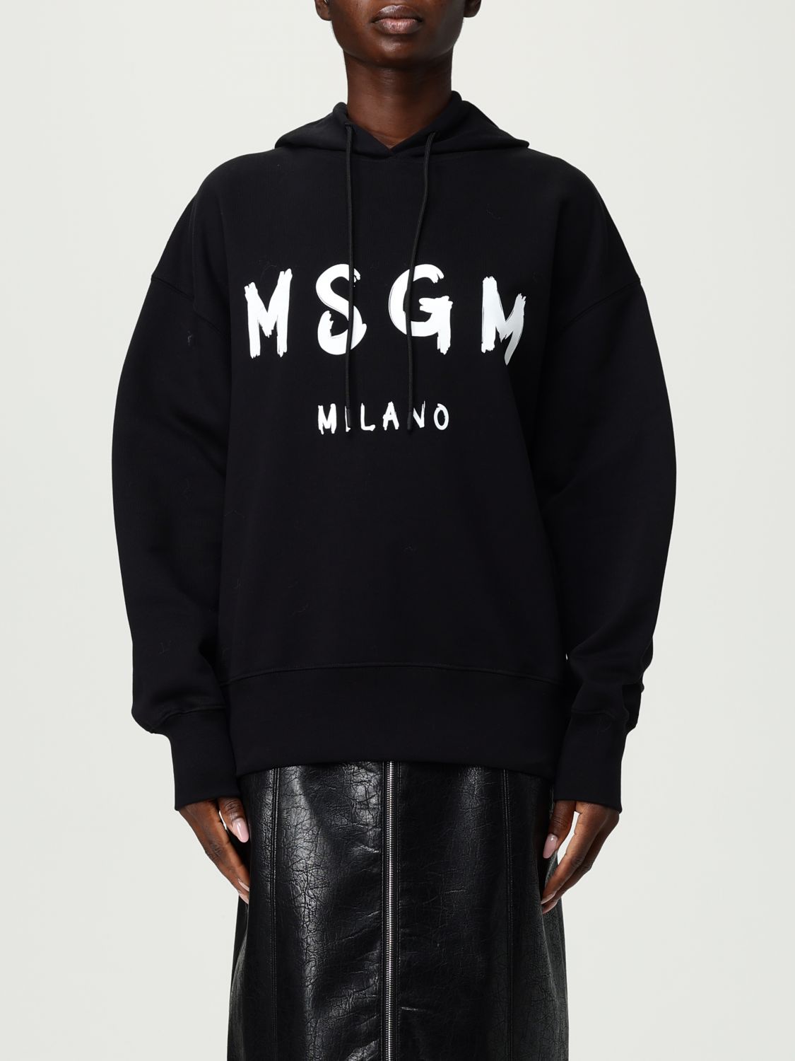 Logo-printed hoodie - Pink