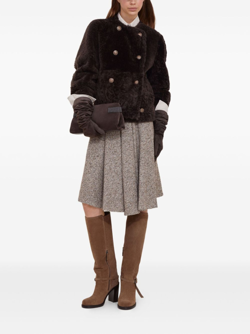 Double-breasted jacket - Brown