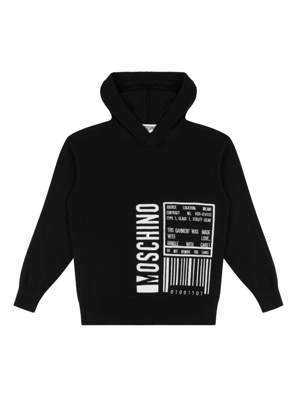 Logo-print hoodie - Black