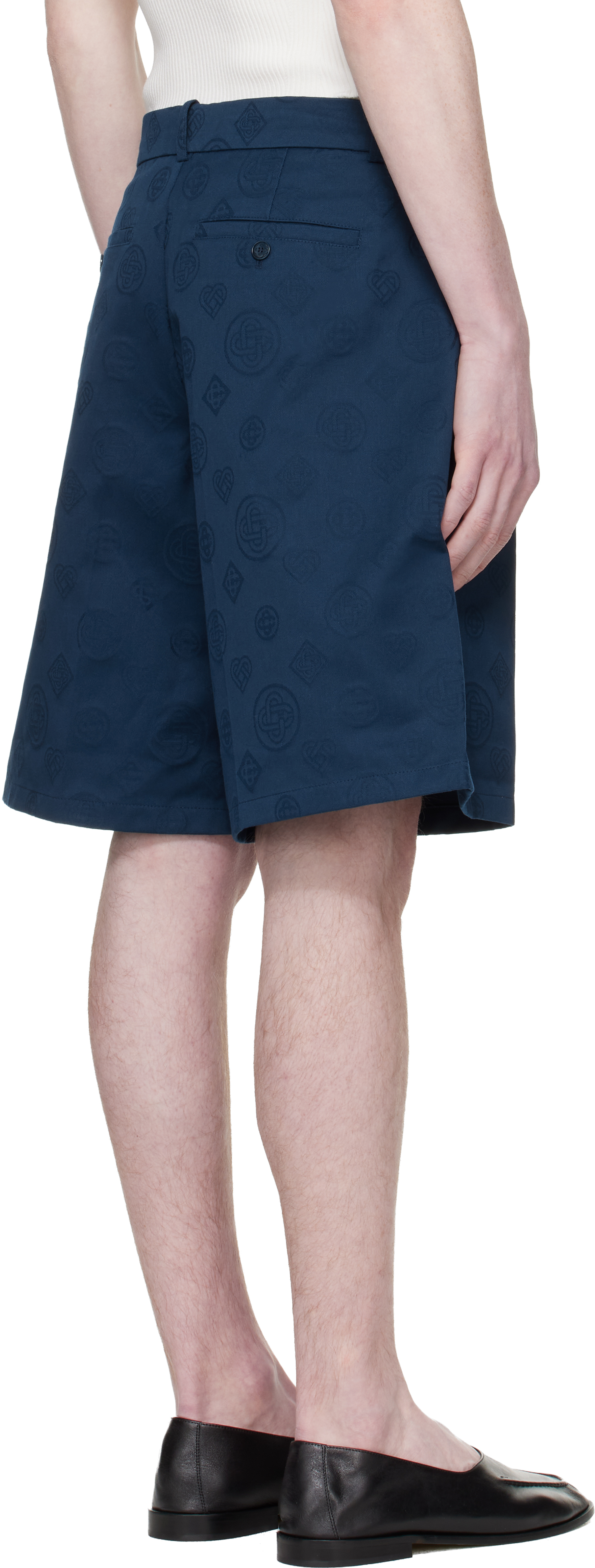Navy Monogram Shorts