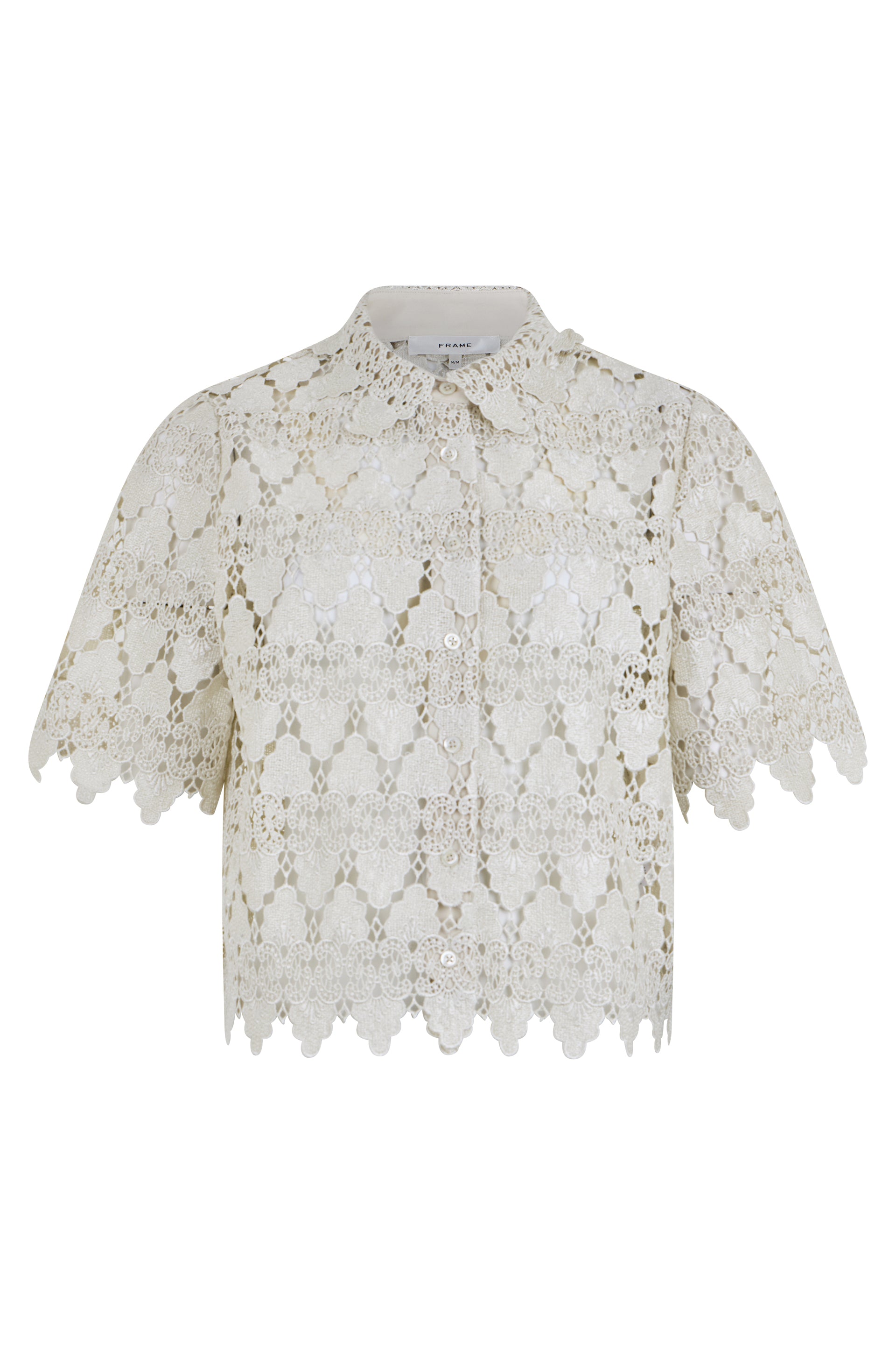 Elegant Short Sleeve Shirt with Thece Buttons