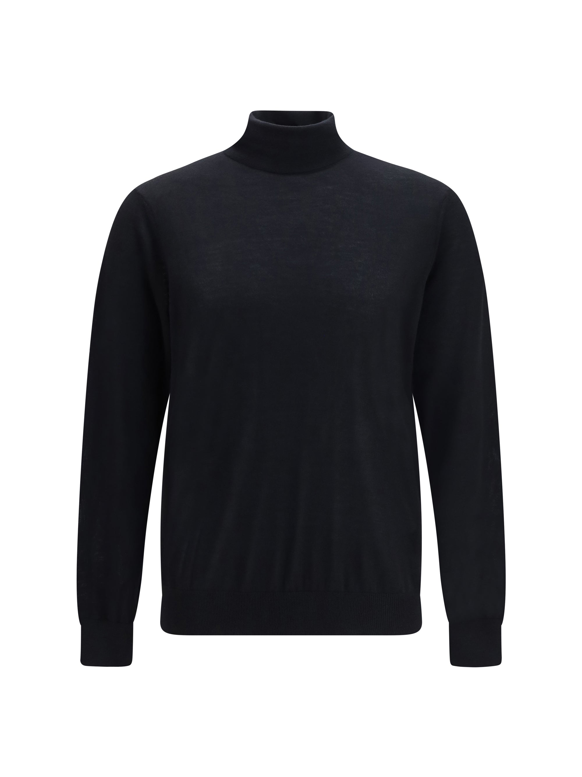 Cashmere High-Collar Sweater — Black