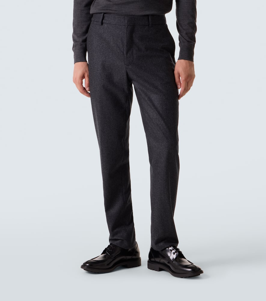 Virgin wool straight pants