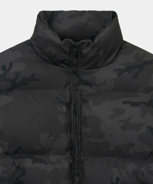 Winter Camouflage Puffer Short Padding Black