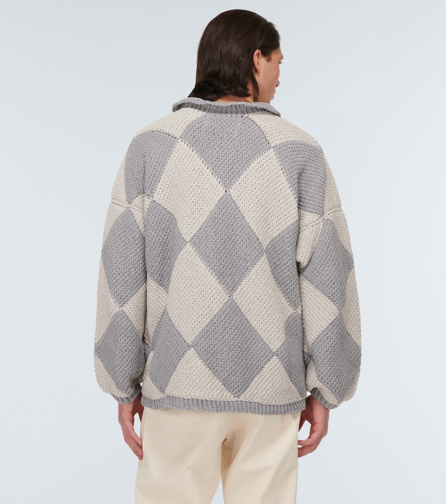 Embroidered cotton sweater