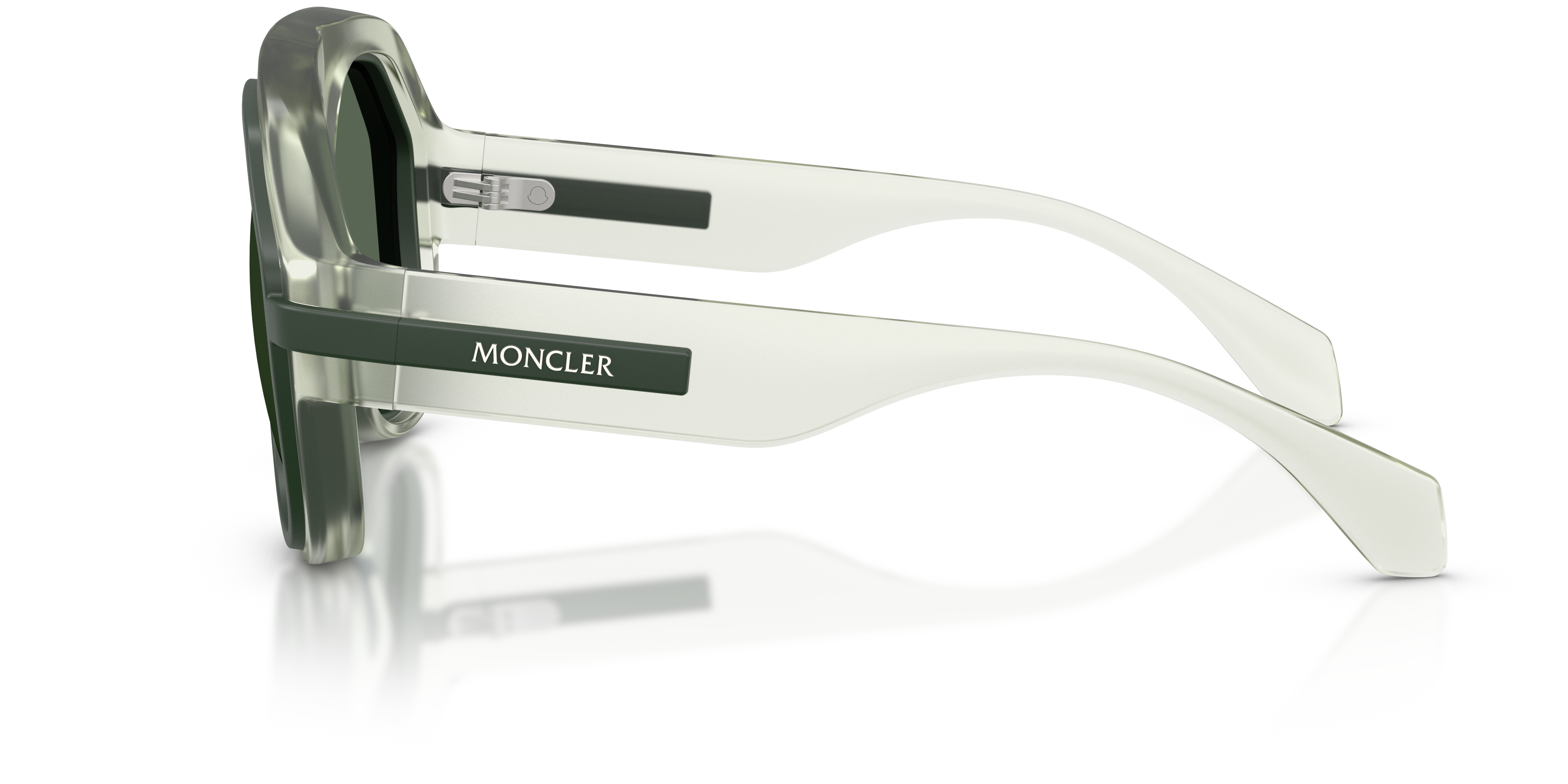 Moncler Unisex Moncler ME8012U FYNDER 502571 Sunglasses Injected Green Green Pilot Norma