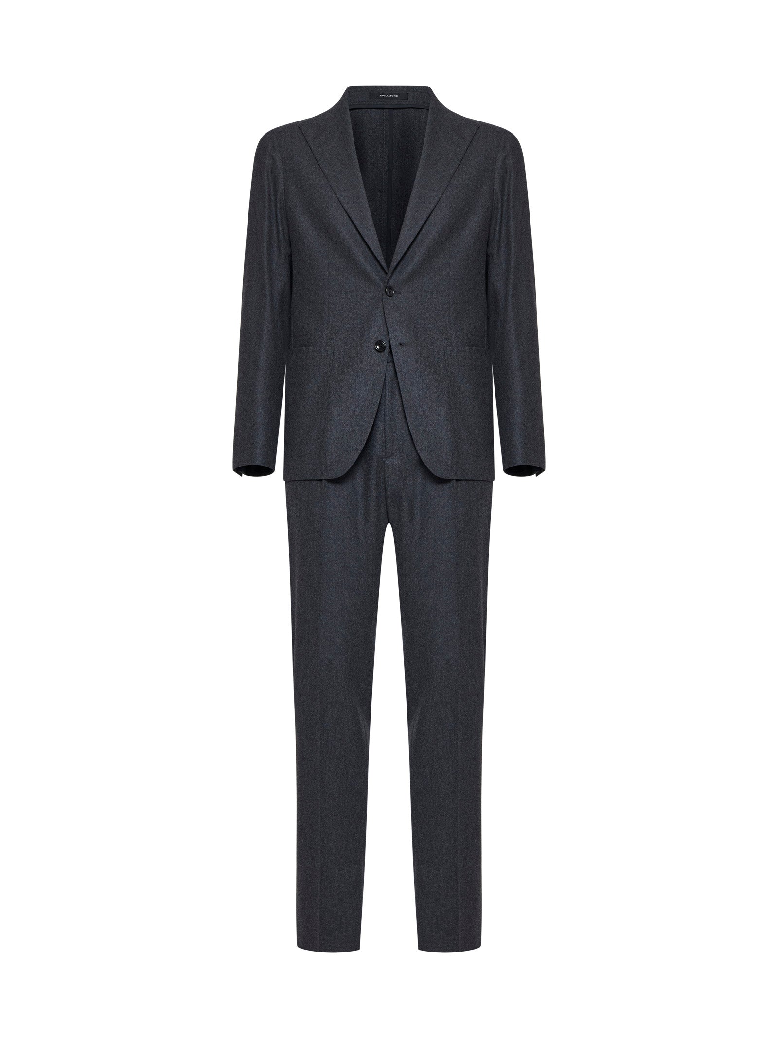 Stretch Virgin Wool Pant Suit — Gray