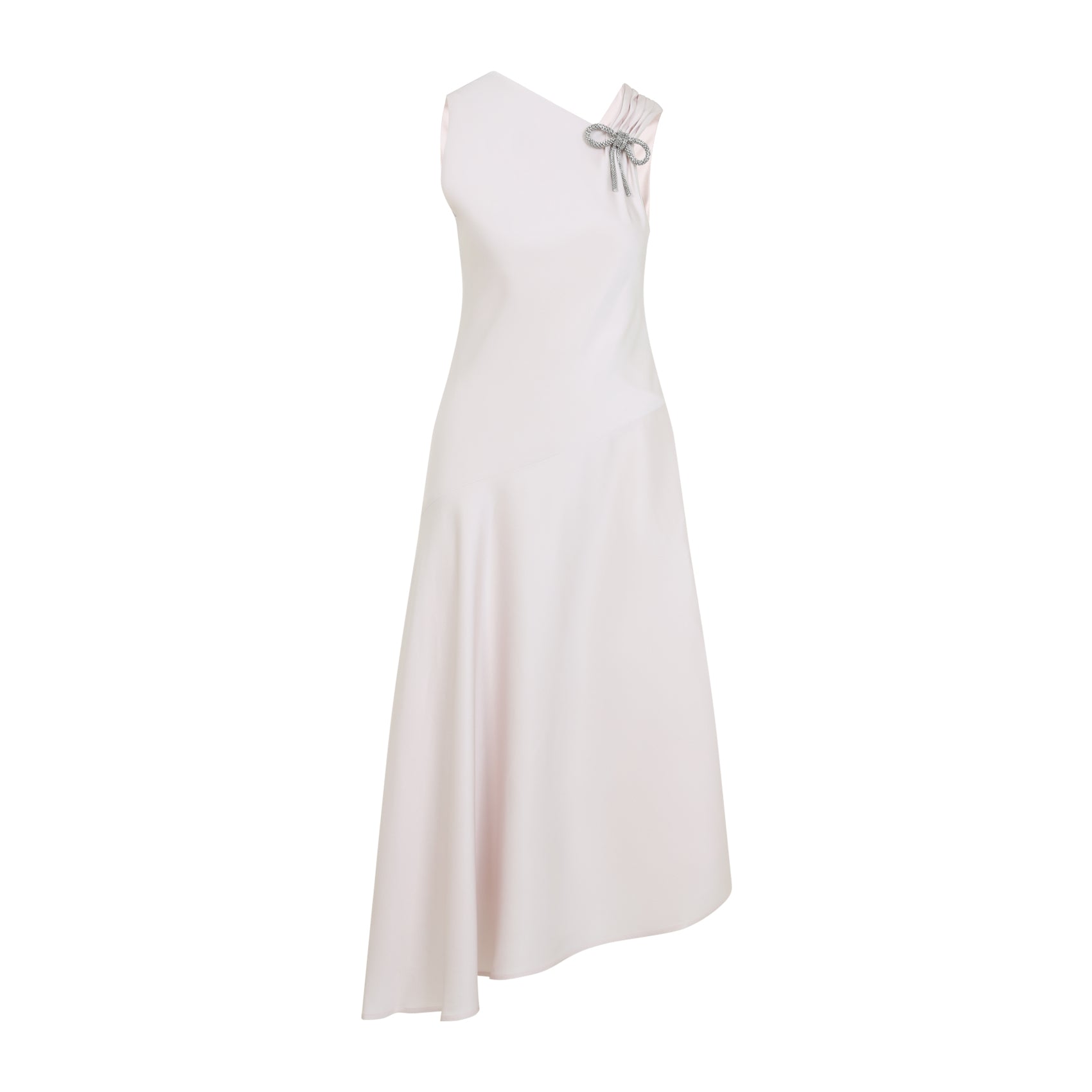 Asymmetrical Midi Dress with Diagonal Cut