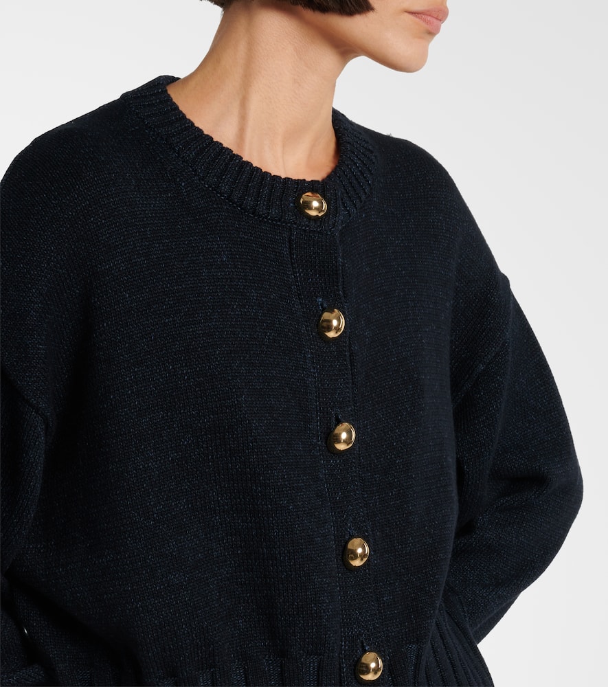 Liam cotton and silk-blend cardigan