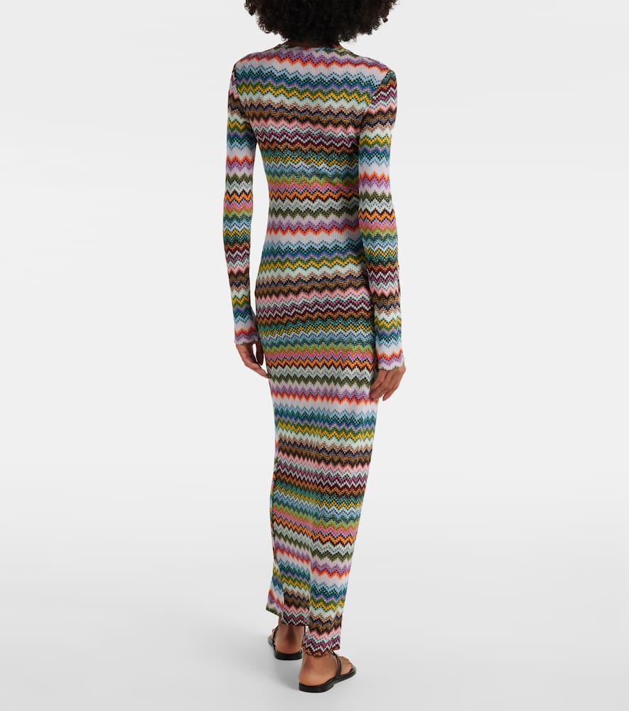 Zig Zag lamé maxi dress