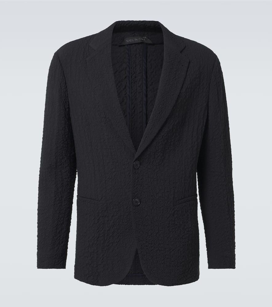 Wool seersucker blazer
