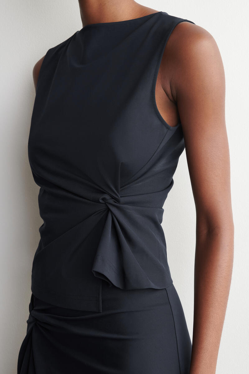 Twist-Detail Jersey Top