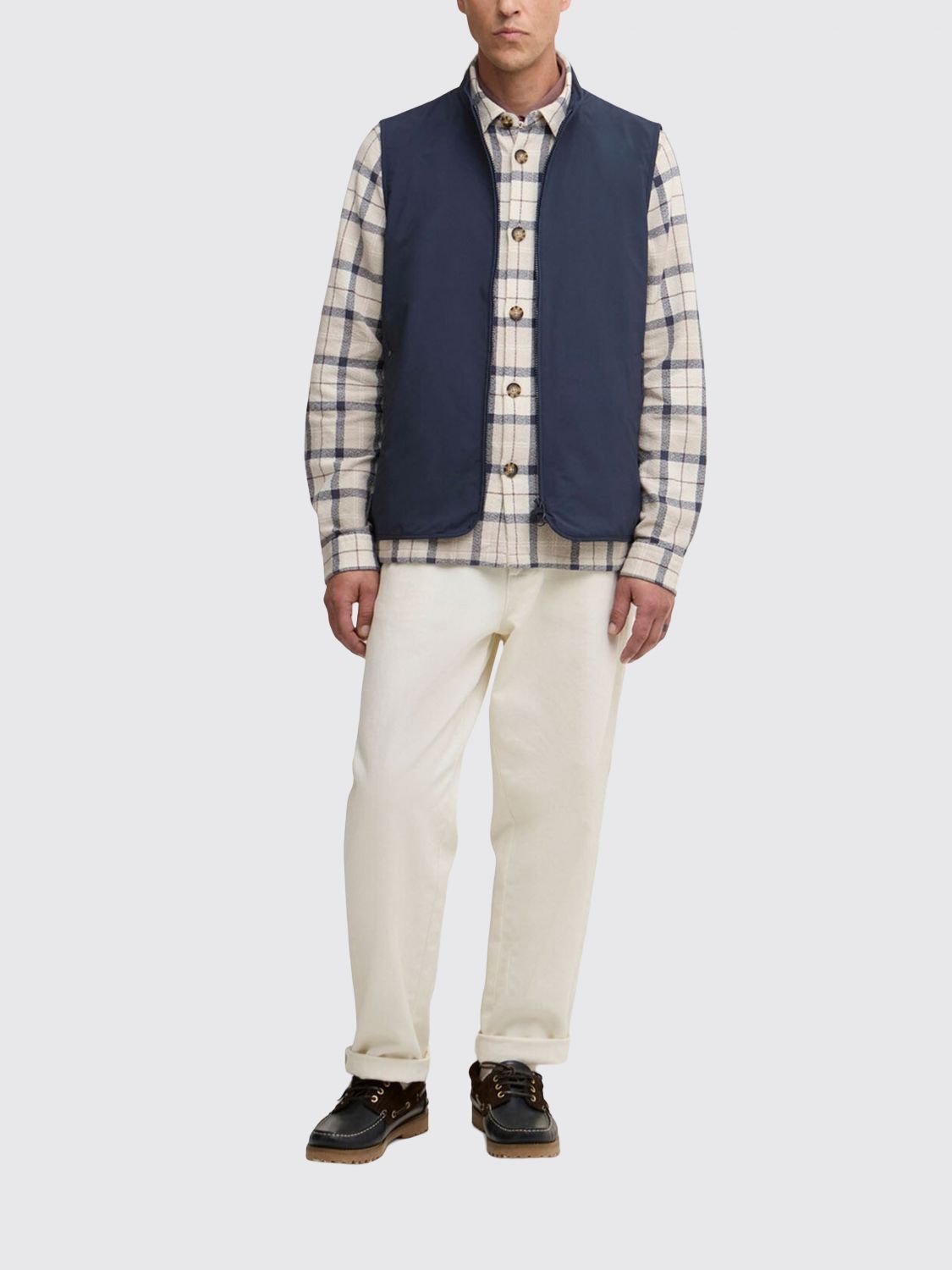 Suit Vest Men color Blue