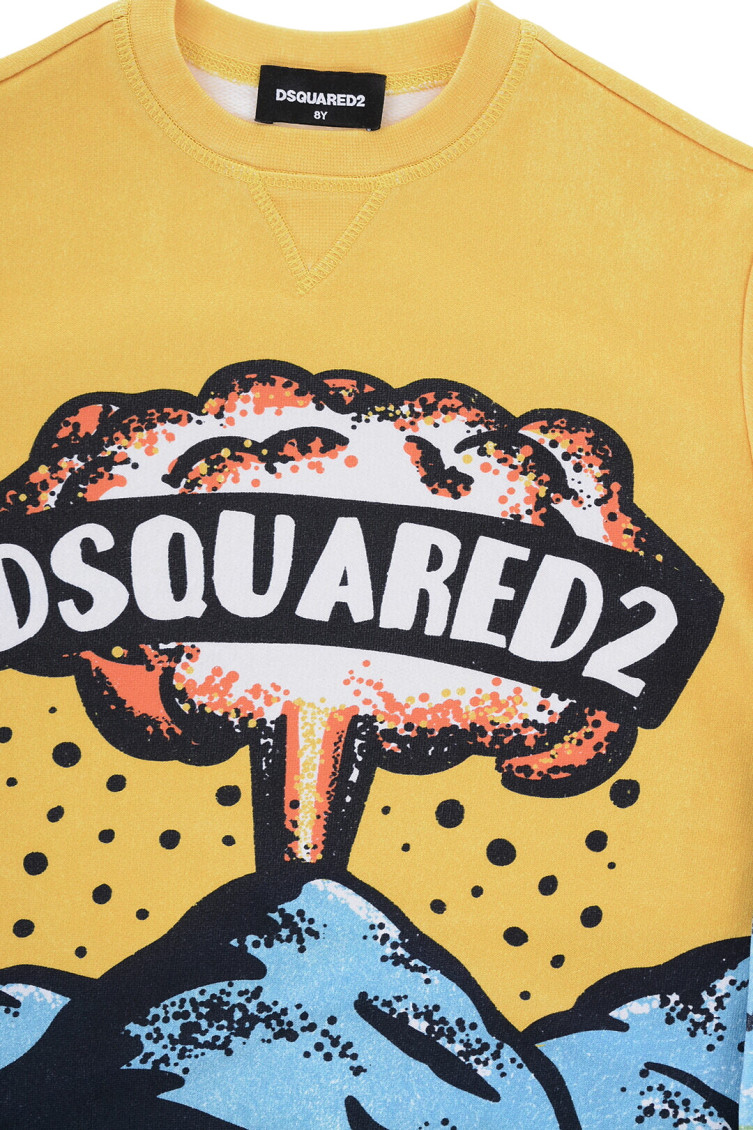 Boys Yellow Graphic Sweatshirt