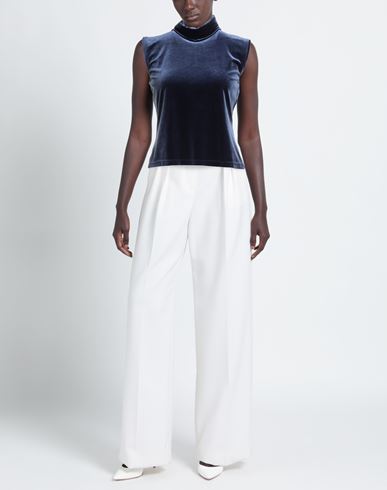 Woman Top Navy Size S Polyester, Elastane